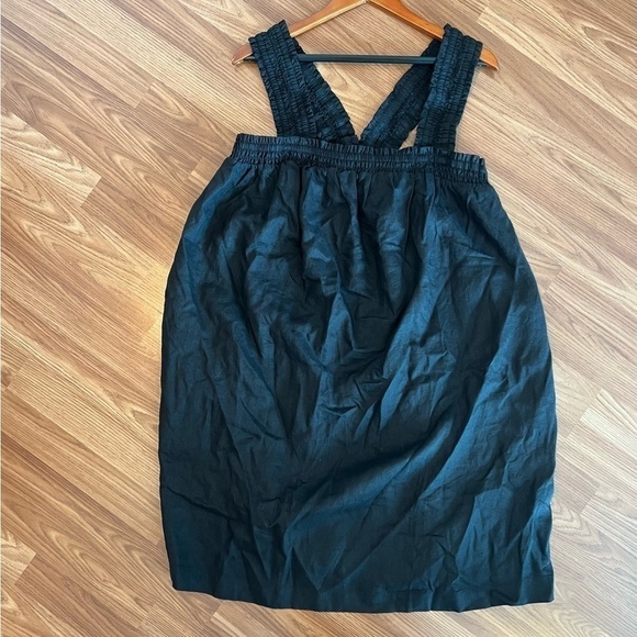 Everlane The Smocked Linen Shift Dress: Black NWT - Picture 7 of 16